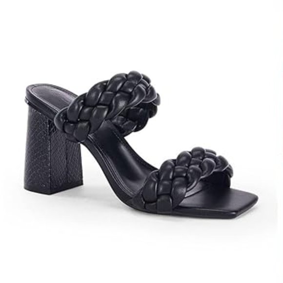 Women's braided sandals backless square - Picture 1 of 10